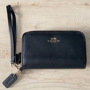 Black coach wristlet